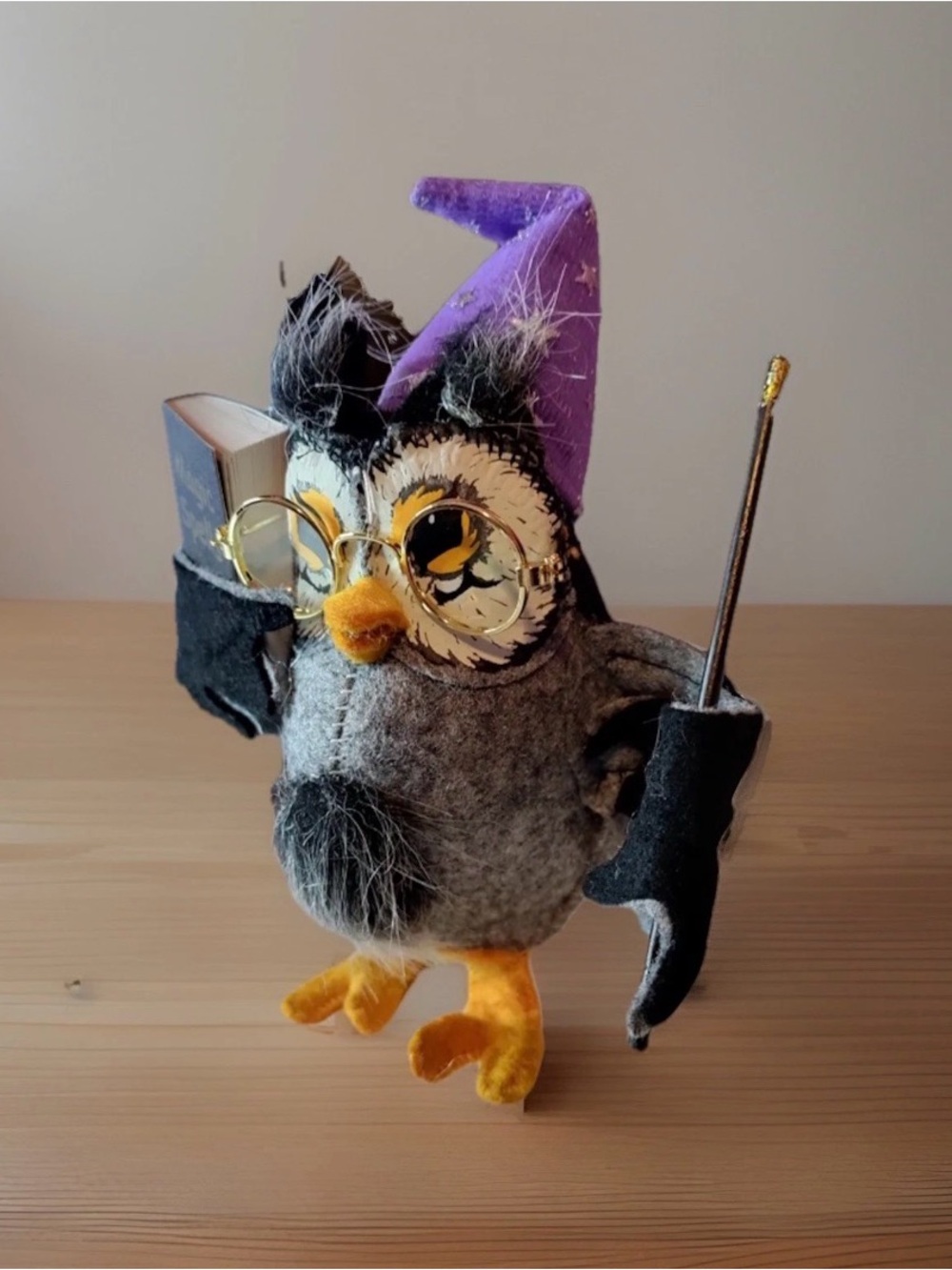 Annalee Dolls 5" WIZARD OWL W/tag 2007 Halloween Magic Spells
